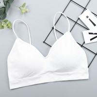 SVOKOR Push Up solidny biustonosz elastyczny Bralette lato anty-lekki koreański styl dziki biustonosz zakrętka tubki seksowny bez szwu biustonosz bez fiszbin 4